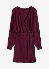 Gebreide jurk met V-hals, bonprix