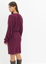 Gebreide jurk met V-hals, bonprix