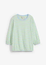 Gestreept shirt van biologisch katoen met 3/4 mouwen, bonprix