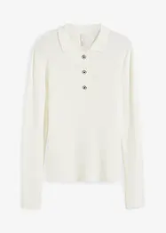 Gebreid poloshirt met sierknopen, bonprix