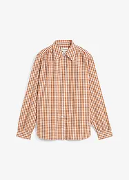 Oversized geruite blouse met pofmouwen, bonprix