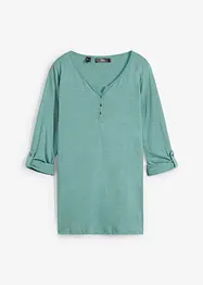 Shirt met knoopsluiting van biologisch katoen, bonprix