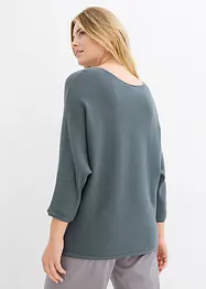 Geribde oversized trui van viscosemix, bonprix