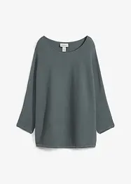 Geribde oversized trui van viscosemix, bonprix