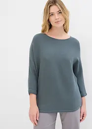 Geribde oversized trui van viscosemix, bonprix