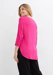 Shirt met 3/4 mouwen in een mix van viscose en elastan, bonprix