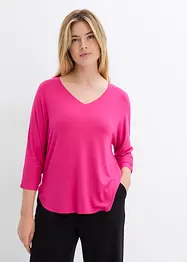 Shirt met 3/4 mouwen in een mix van viscose en elastan, bonprix