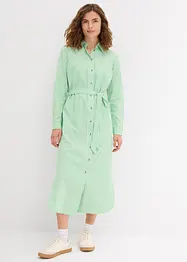 Gestreepte blousejurk met strikceintuur, bonprix