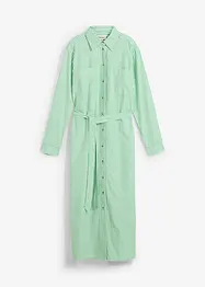 Gestreepte blousejurk met strikceintuur, bonprix