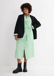 Gestreepte blousejurk met strikceintuur, bonprix