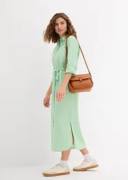 Gestreepte blousejurk met strikceintuur, bonprix