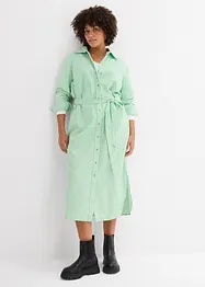 Gestreepte blousejurk met strikceintuur, bonprix