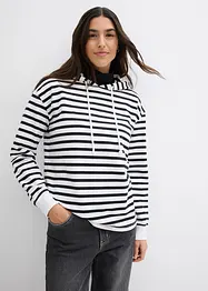 Sweater met capuchon van katoen, bonprix