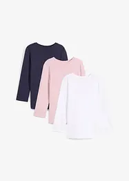 Longsleeve (set van 3) van puur biologisch katoen, bonprix