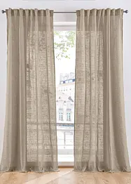 Transparant gordijn in linnen look (1 stuk), bonprix