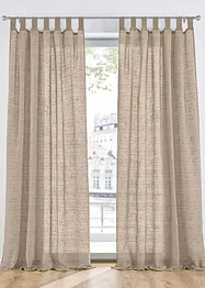 Transparant gordijn in linnen look (1 stuk), bonprix