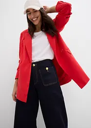 Wide leg stretch jeans mid waist, bonprix