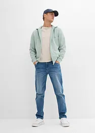 Sweater met capuchon en ritssluiting, bonprix