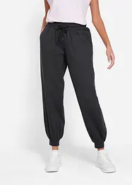 Joggingbroek met wijde pijpen, cropped, bonprix
