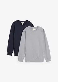 Sweatshirt van zachte katoenmix (set van 2), bonprix