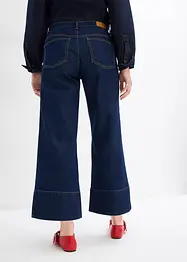 Wide leg jeans mid waist, cropped, bonprix