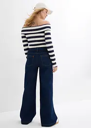 Wide leg jeans, mid waist, full length, bonprix