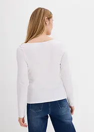 Longsleeve met hartvormige hals, bonprix