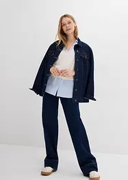Fijn gebreide trui met blouse-inzet, bonprix