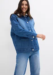 Jeansjas met teddy kraag, gewatteerd, bonprix