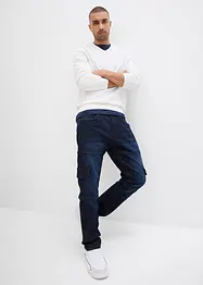 Slim fit cargo stretch jeans, straight, bonprix