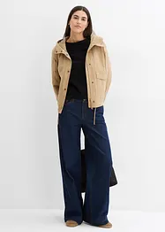 Wide leg jeans, mid waist, full length, bonprix