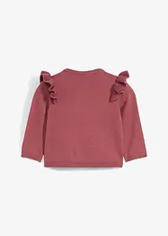 Fijn gebreid vest met volants, bonprix