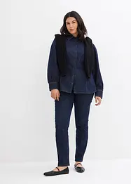 Spijkerblouse met ballonmouwen, bonprix