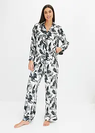 Pyjama van satijn met viscose, bonprix