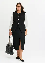 Mouwloze bouclé blazer, bonprix