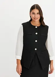 Mouwloze bouclé blazer, bonprix