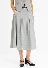 Glencheck rok met plooien, bonprix