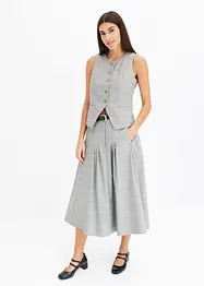 Glencheck rok met plooien, bonprix