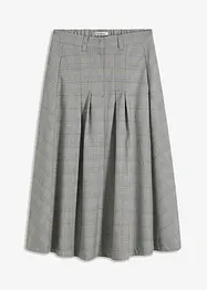 Glencheck rok met plooien, bonprix