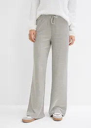 Gestreepte jersey broek met koord, bonprix