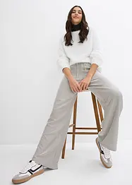 Gestreepte jersey broek met koord, bonprix
