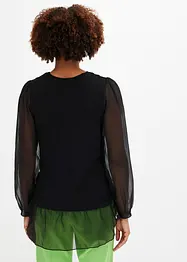 Trui met chiffon mouwen, bonprix
