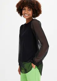 Trui met chiffon mouwen, bonprix