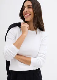 Geribd shirt met biologisch katoen (set van 2), bonprix