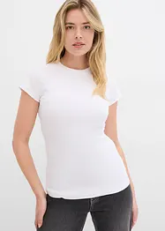 Geribd shirt met korte mouwen (set van 2), bonprix
