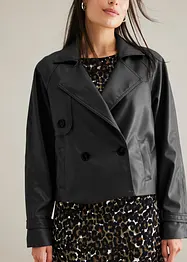 Korte trenchcoat van imitatieleer, bonprix