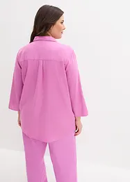Blouse met linnen en 3/4 mouwen, bonprix