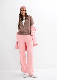 Wijde jersey broek van interlock, bonprix