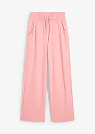 Wijde jersey broek van interlock, bonprix