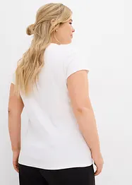 Geribd shirt met korte mouwen (set van 2), bonprix